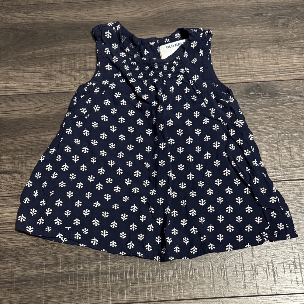 Old Navy Dark Blue Floral Sleeveless Top dress